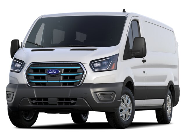 Ford E-Transit All-Electric, front three-quarter view