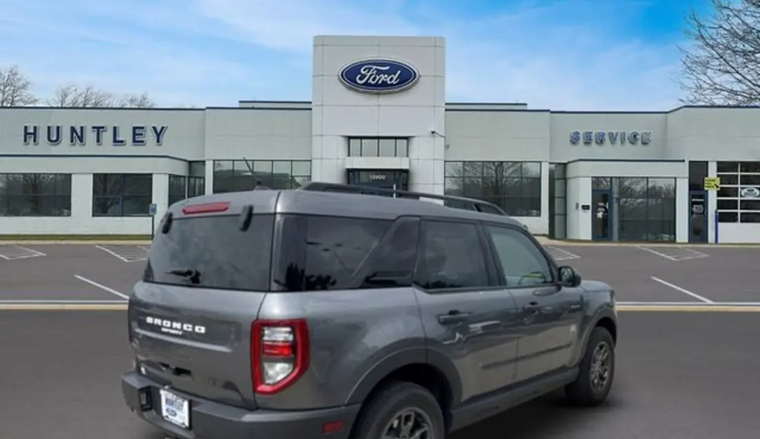 The Huntley Ford showroom and service entrance on Automall Drive