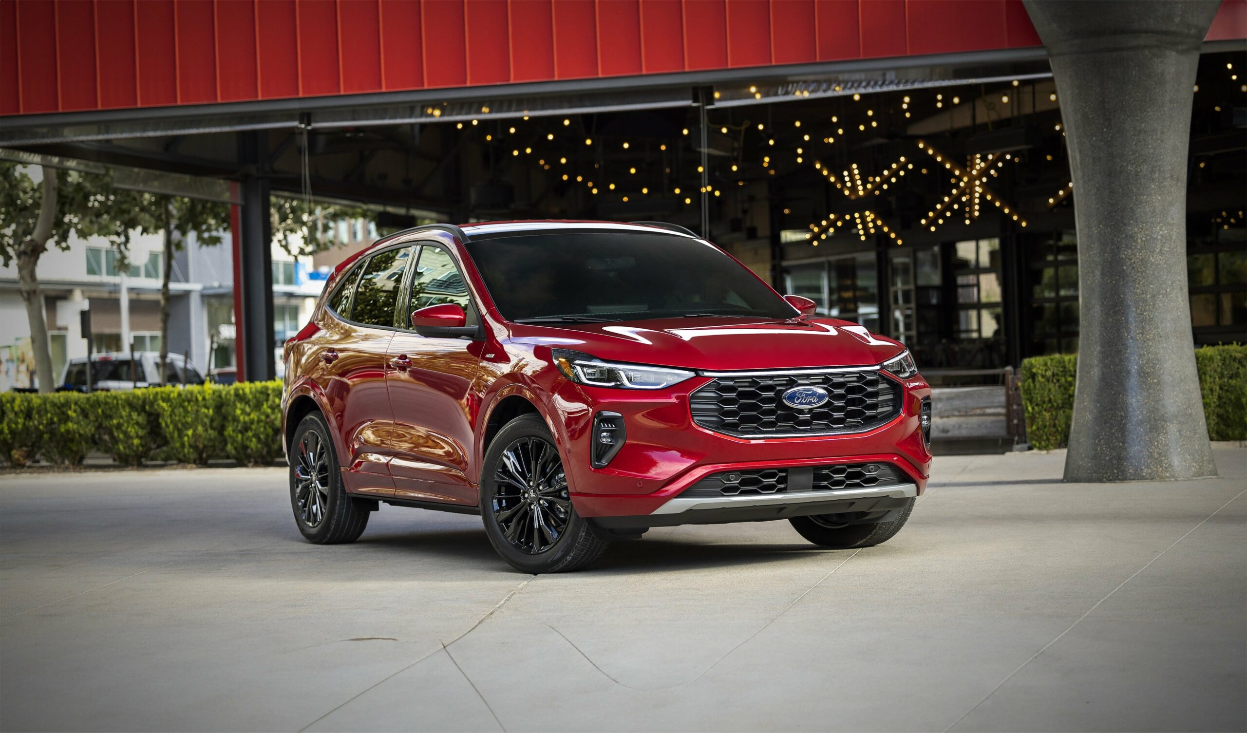 A 2026 Ford Escape ST-Line Elite in Rapid Red