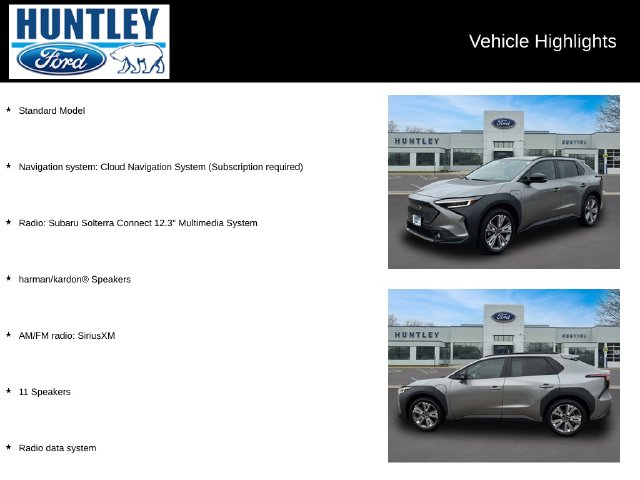 Used 2023 Subaru SOLTERRA Limited with VIN JTMABABA6PA043031 for sale in Huntley, IL